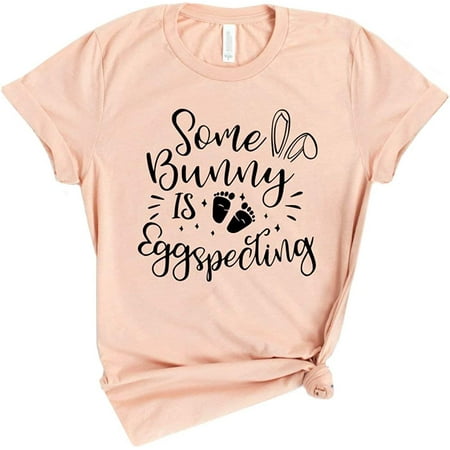 

JaneseAppar So Bunny is Eggspecting T-Shirt Pregnancy Reveal Shirts Women s Easter Shirt Maternity Tshirt Newborn s Gift