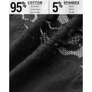 Jo & Bette Womens Lace Lingerie Panties, 6 pack Purple XL