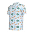 thumbnail image 2 of Rocae Turtles And Goldfish for Men's Short Sleeve Polo Shirt, Quick Drying Performance Moisture Wicking Sports Men's Golf Shirt Large, 2 of 9