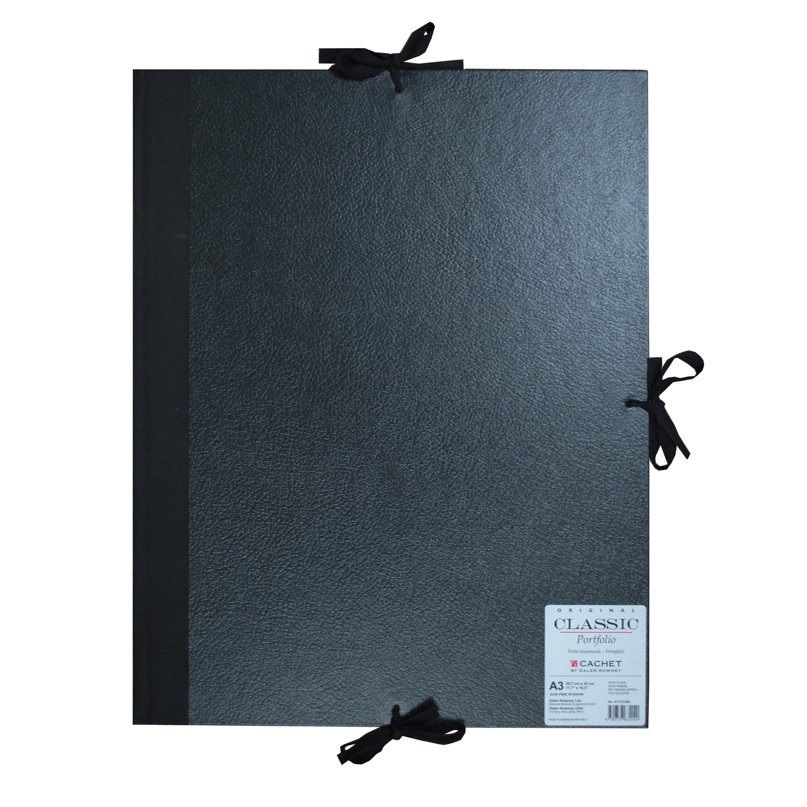 VViViD Hard-Cover Black 12 Inch by 16 Inch Cachet Classic Studio Portfolio