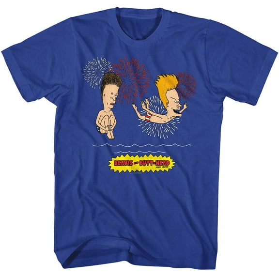Beavis and Butthead Firework Patriots Men's T Shirt (S)
