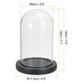 thumbnail image 2 of Uxcell 7.1"x3.5" Clear Cloche Glass Dome Glass Bell Jar Display Case Tabletop Centerpiece with Base, 2 of 6