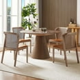WILLIAMSPACE 47.24" Minimalist Round Dining Table, Modern Wood Kitchen ...