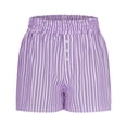 thumbnail image 5 of Lumtrix Ruffle Elastic Waist Summer Shorts for Women Trendy 2026 Cute Bottoms Plaid Y2K Beach Vacation Boxers with Pockets Light Purple L, 5 of 6