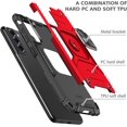 thumbnail image 4 of for Galaxy S21 Case, S21 Case with Self Healing Flexible TPU Screen Protector [2 Pack], Military Grade Double Shockproof with Kickstand Protective Case for Samsung Galaxy S21 5G-Red, 4 of 14