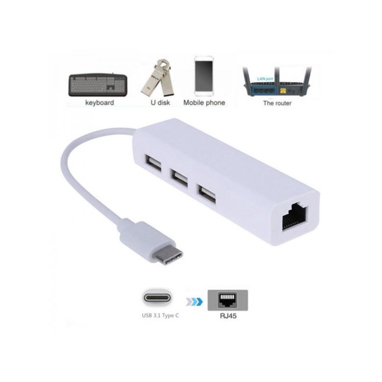USB-C Type C to Ethernet internet LAN RJ45 For PC Walmart.com
