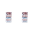 thumbnail image 4 of Vogacara 1 Juego de envolturas de uñas artificiales extralargas con degradado de punta francesa para salón DIY para niñas tipo 20 tipo 20 Pegamento 2g, gelatina 24 piezas 2piezas Vogacara  CBP262339, 4 of 5
