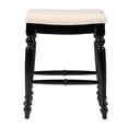 thumbnail image 3 of Linon Marino 25" Upholstered Backless Counter Stool in Black Wood, 3 of 9