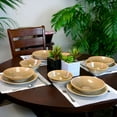 thumbnail image 4 of Gibson Elite Ombr 12 Piece Stoneware Double Bowl Dinnerware Set in Chestnut, 4 of 4