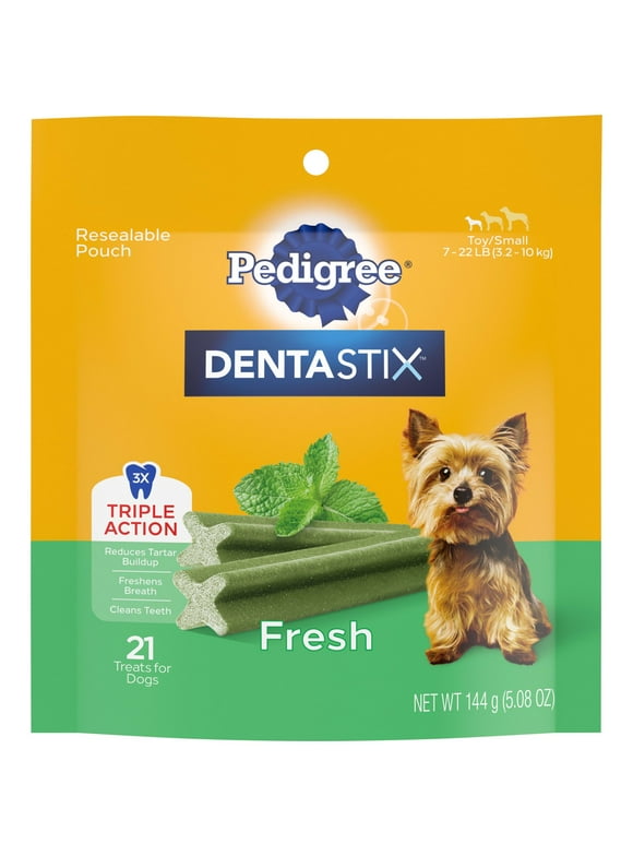 Pedigree Dentastix Fresh Flavor Dental Treats for Dogs, 5.08 oz Pouch