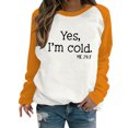 thumbnail image 2 of Pntutb moda mujer manga larga cuello redondo blusa estampada otoño casual pulóver tops Pntutb Pntutb-4566, 2 of 5