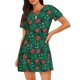 thumbnail image 1 of Balery Good Luck Ladybug Camisón de manga corta con cuello redondo para mujer, cómodo y elegante., 1 of 6