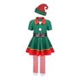 thumbnail image 1 of Disfraz de elfo navideño sombrero/zapatos/medias de elfo disfraz de elfo vestido de fiesta de Navidad, 1 of 5