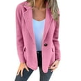 thumbnail image 2 of Chuancc Clearance!Blazers for Women Casual 2024 Coat Women'S Coat Women'S Casual Trench Coat Fall Outfits for Women 2024 Blazers for Women Pink M, 2 of 6