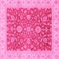 thumbnail image 1 of Ahgly Company Indoor Square Oriental Pink Traditional Area Rugs, 5' Square, 1 of 4