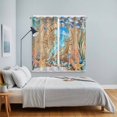 thumbnail image 3 of Jellyfish Coastal Kitchen Curtains Window Panels, Summer Nautical Starfish Coral Brown Anchor Insulated Window Treatment Curtain, Grommet Curtains for Bedroom/Living Room/Bathroom, 2 Piece 52"Wx84"L, 3 of 8