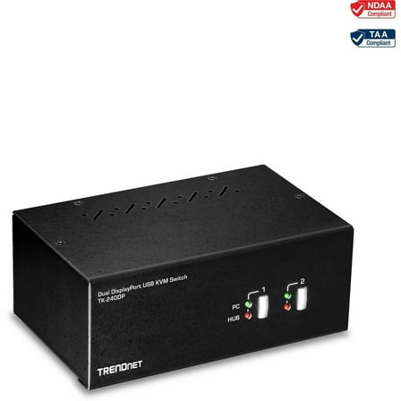 TRENDnet TK-240DP 2-Port Dual Monitor Display Port KVM Switch