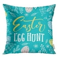 thumbnail image 1 of RYLABLUE Colorful Happy Easter Egg Hunt Celebration Cute Drawing Egghunt Throw Pillowcase Cushion Case Cover, 1 of 1
