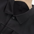 thumbnail image 6 of DPTALR Men's Retro Lapel Button Jacket Solid Color Breathable Casual Style,Black, L, 6 of 8