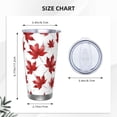thumbnail image 3 of 20oz Car Cup Three-Piece Set Of Single Silver Edge No Smell Easy To Carry Heat Preservation For Daily Car Sports Travel Maple Leaves, 3 of 8