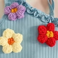 thumbnail image 5 of Liyamei Summer Toddler Girls Sleeveless Vest T Shirt Tops Floral Skirt Shorts Outfits Girls Casual Sets Size Blue 9-12 Months, 5 of 5