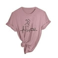 thumbnail image 5 of Fsqjgq Oversized T Shirts for Women Funny Cute Tops Womens Spring Summer Cats Printed Short Sleeve Crewneck T Shirt Top Pink Xl, 5 of 5