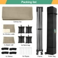 thumbnail image 7 of COBIZI 10x10 Pop Up Canopy with Sidewalls Heavy Duty Party Tent with Removable Awning Easy Up Outdoor Canopy Wedding, All Season Windproof&Waterproof with Roller Bag UPF 50+, Khaki, 7 of 7