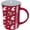 Pink, variant on 15oz Two‑Tone Ceramic Coffee Mug with Husky Dog Logo, Navy Red Polka Dot Pattern Tea Cup, Stylish Drinkware Gift for Daily Use & Pet Lovers