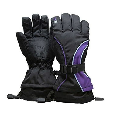 Head Junior Ski SNOWBOARD Winter Glove Black & Purple (Medium Ages 6-10) - NEW