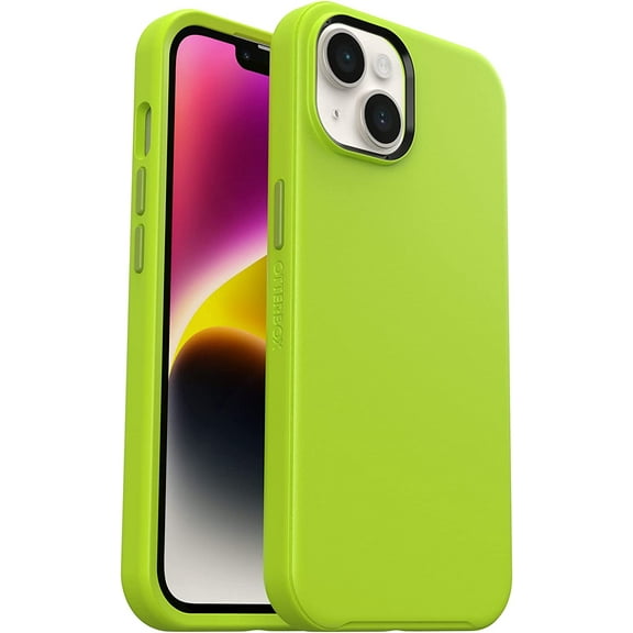 Restored OtterBox SYMMETRY SERIES+ Case with MagSafe iPhone 14 - Lime All Yours (Green) (Refurbished)