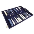 thumbnail image 3 of Middleton Games 18-inch Deluxe Backgammon Set - Medium - Blue Velour, 3 of 10