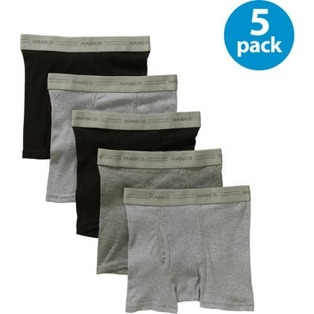 Hanes Boys' Boxer Briefs, 5 Pack