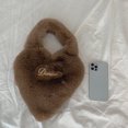 thumbnail image 4 of Bolso de mano peludo para mujer, Bolso de citas diario con forma de corazón suave, lindo, a la moda para chicas, 4 of 6