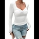 thumbnail image 1 of Camisas de Larga para Mujer, Moda de Otoño, Cuello Corazón, Blusas Básicas con Frontal, Blusas Entalladas Y2K M, 1 of 9
