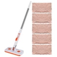 thumbnail image 2 of StlyGar Wall & Baseboard Cleaner Mop Tool with 34'' Long Handle for Cleaning Window Floor Skirting Board Ceiling Bathtub Tub Tile Scrubber Brush Duster with Reusable Pads 1*Mop&5*Cloth, 2 of 5