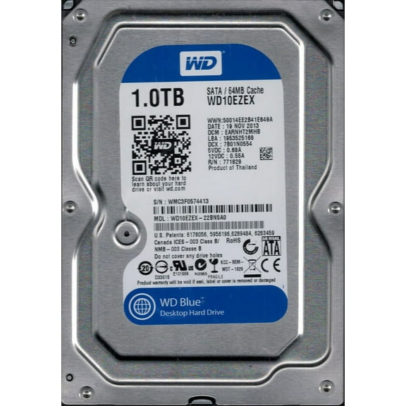 Western Digital WD10EZEX-22BN5A0 1TB DCM: EARNHT2MHB