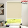 thumbnail image 1 of Keego No Drilling Roller Shades for Home Windows Shade UV Protection Blackout Privacy Customizable Color and Size Beige 44"W x 72"H, 1 of 8