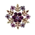 thumbnail image 2 of Jiaroswwei Fashion Women Snowflake Floral Circle Rhinestone Brooch Pin Christmas Jewelry, 2 of 8