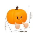 thumbnail image 3 of Dimmable Silicone Pumpkin Night Light, Auto‑Off Timer LED Touch Lamp, Portable Cordless Bedside Light for Nursery, Desk and Halloween Room Decoration, 3 of 6