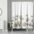 thumbnail image 2 of Creative Products Gray Beige Painted Flowers 71x74 Shower Curtain, 2 of 7