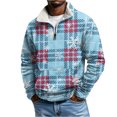 thumbnail image 2 of QHRMKOG 2025 Christmas Sweatshirt for Men Relaxed Fit Xmas Graphic Stand Up Collar Sweaters Warm Long Sleeve Quarter Zip Sweatshirt Fall Casual Tops with Pockets Blue L, 2 of 4