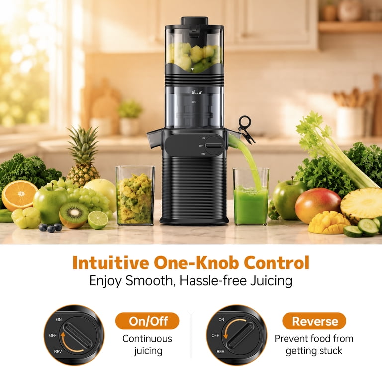Mguzdi Cold Press Slow Masticating Juicer with Wide Mouth photo 5
