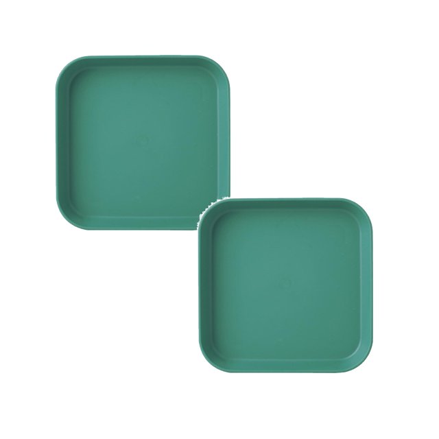 Oleegame 2PC Picnic Trays For Food Macaron Spit Bone Dish Spit Bone Dish Household Snack Small Dish Pickle Dish Plastic Snack Cake Dish Dining Table Garbage Plate Green