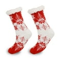 thumbnail image 3 of Women's Velvet Thickened Floor Socks, Snow Socks, Sleep Socks, Home Socks - Red, 3 of 4