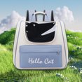 thumbnail image 1 of Pet Cat Backpack Portable Puppy Carrying Backpack para gatos pequeños Perros (Azul), 1 of 8
