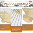 thumbnail image 3 of Pack Of 15 Paper Fans, Wedding Hand Fans, Bamboo Pocket Fans, 3 of 5