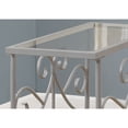 thumbnail image 2 of Monarch Specialties Accent Table Silver Metal With Tempered Glass, 2 of 6