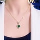 thumbnail image 2 of Regalo del Día de la Madre Conjunto de Corazón Rosa Pendientes de Collar de Circón Verde para Mamá, Regalo de Cumpleaños para Abuela Novia Esposa, Collar de Corazón de Temperamento Simple Aniversario ER, 2 of 5