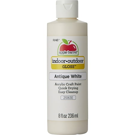 Apple Barrel Acrylic Craft Paint, Gloss Finish, Antique White, 8 fl oz