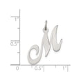thumbnail image 2 of 925 Sterling Silver Medium Fancy Script Initial M (13to20x18mm) Pendant / Charm, 2 of 2